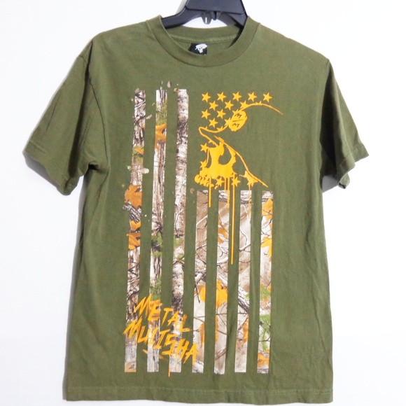 Metal Mulisha Other - Metal Mulisha Army Green T Shirt Camouflage Medium